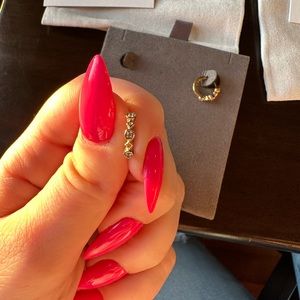 Kendra Scott gold vermeil Davie trio huggie